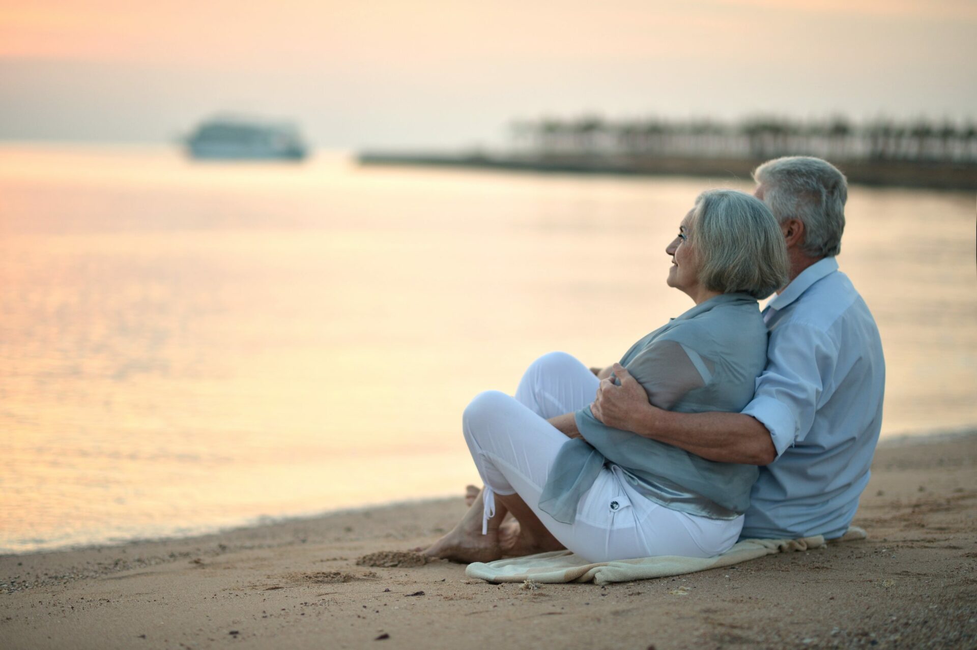 Seniors on a beach